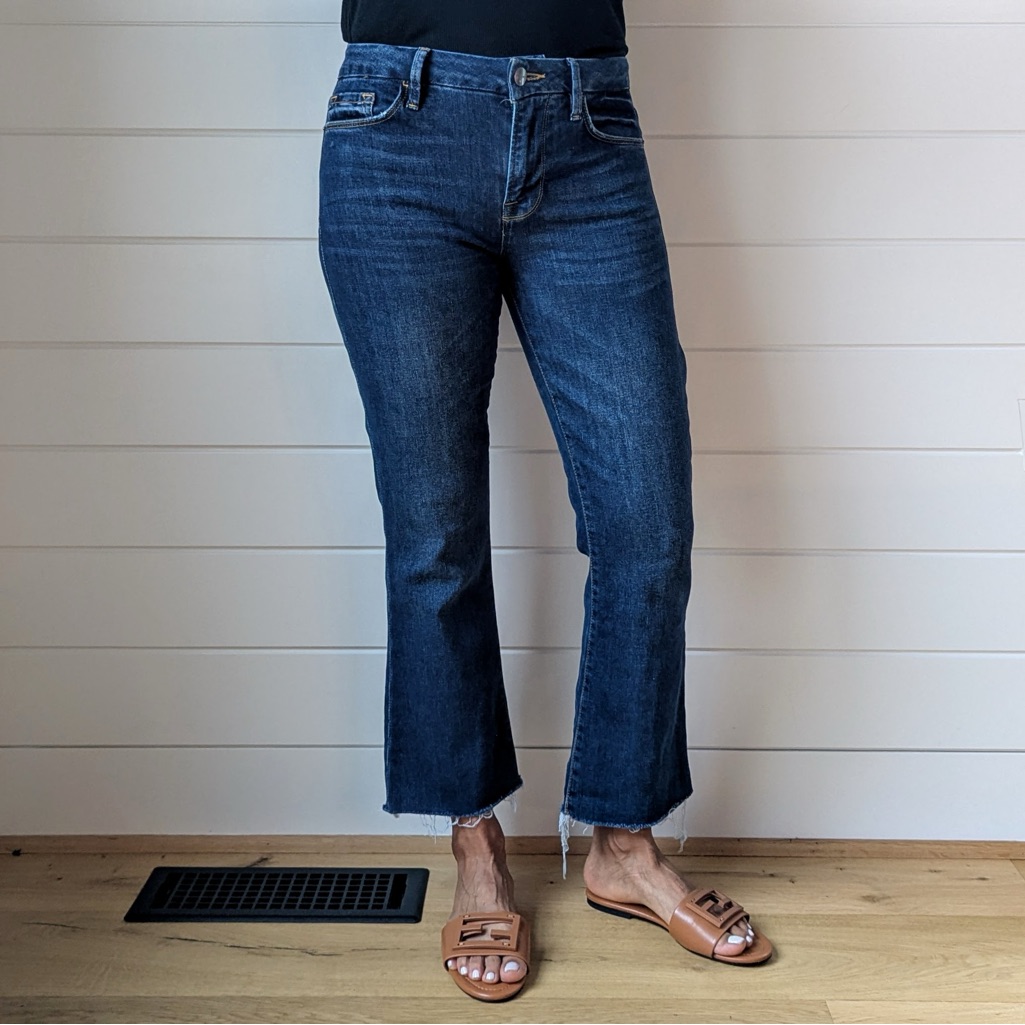 Frame Denim Dark Indigo Cropped Jeans